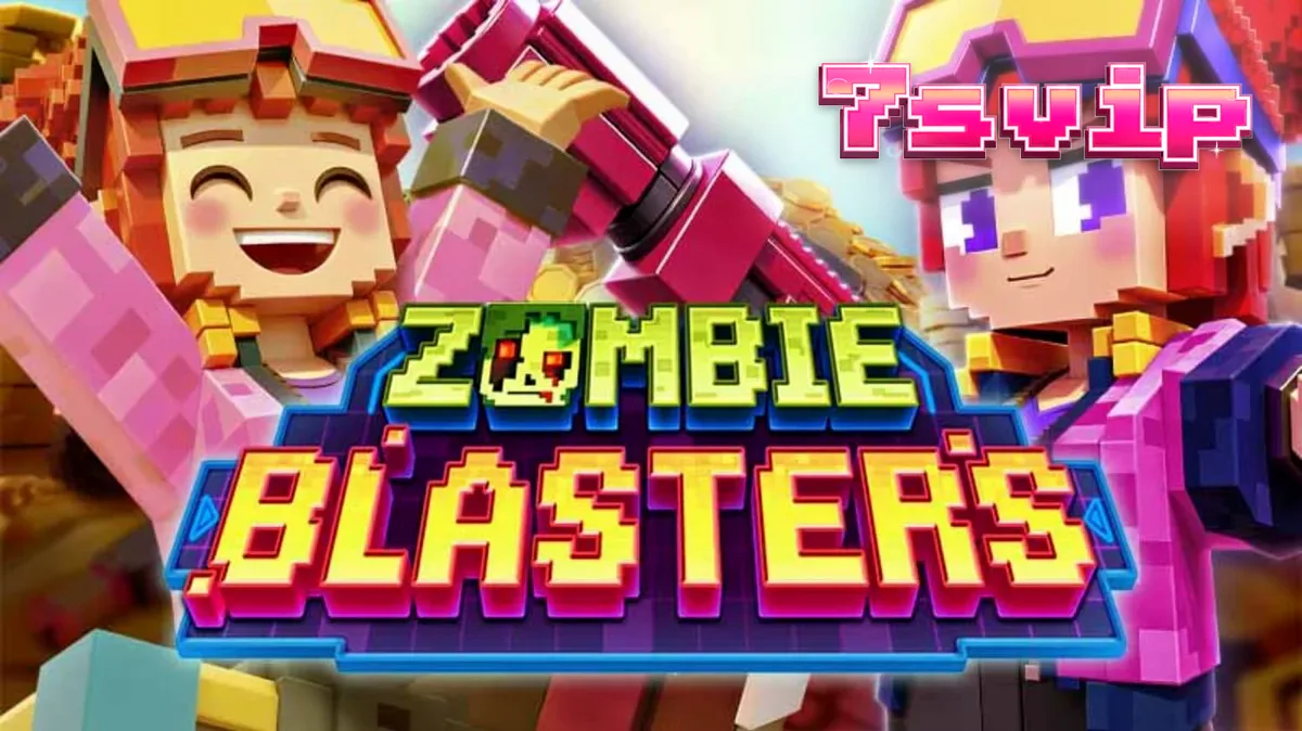 Tampilan antarmuka slot Zombie Blasters dengan nuansa arcade retro